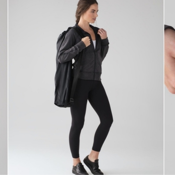 Lululemon Loop Back Hoodie in Acid Rubber Dye Black, sz 4 - Picture 5 of 16